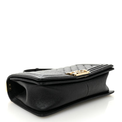 Medium Quilted Caviar Flap Shoulder Bag