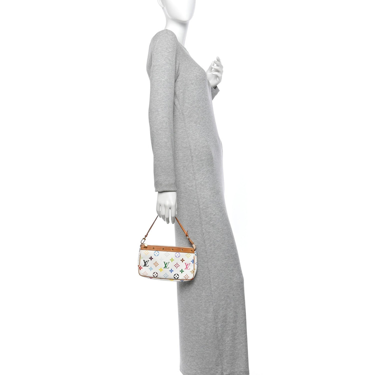 Louis Vuitton Monogram Multicolor Pochette Accessories White