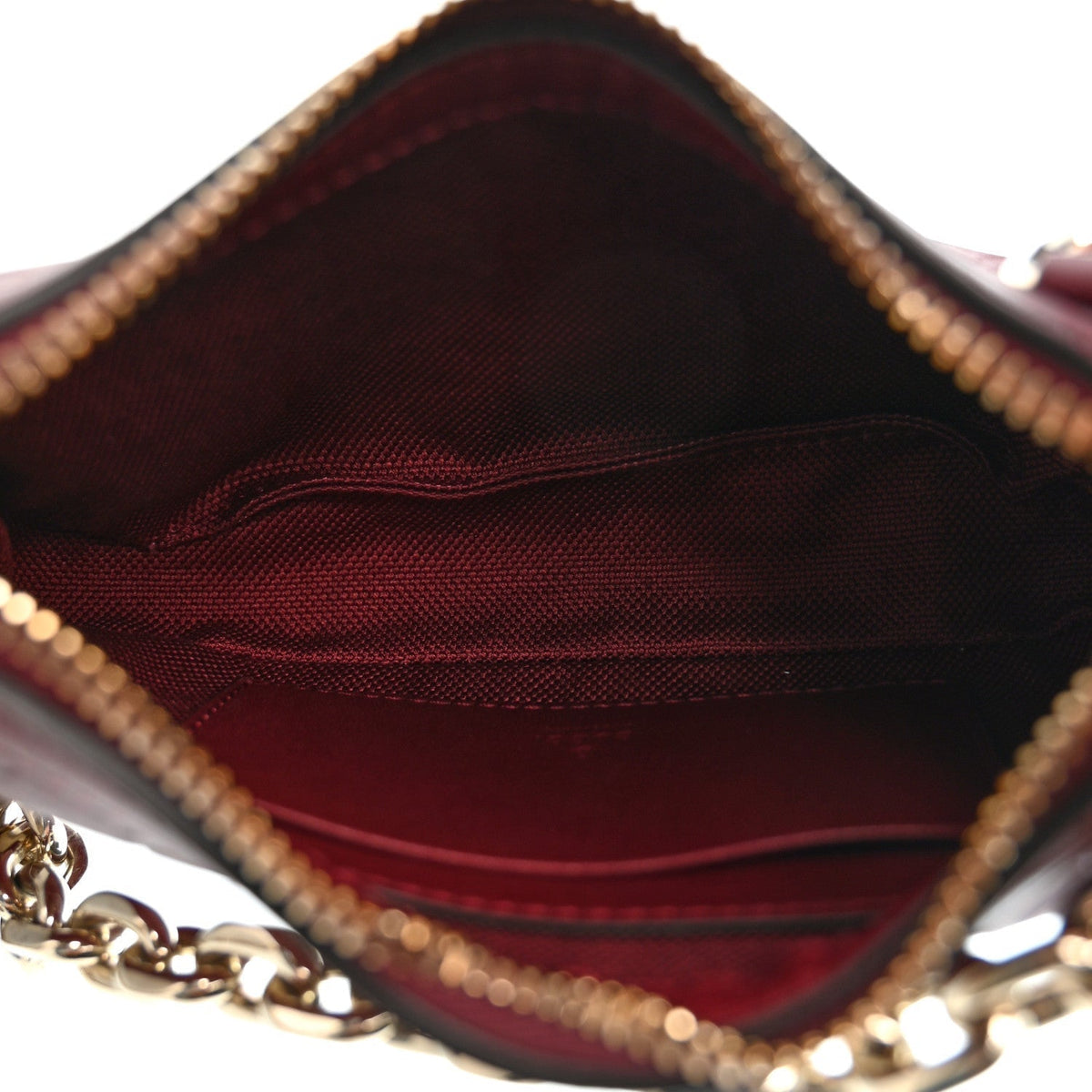 Gucci GG Calfskin Embossed Emblem Mini Shoulder Bag Rosso Ancora