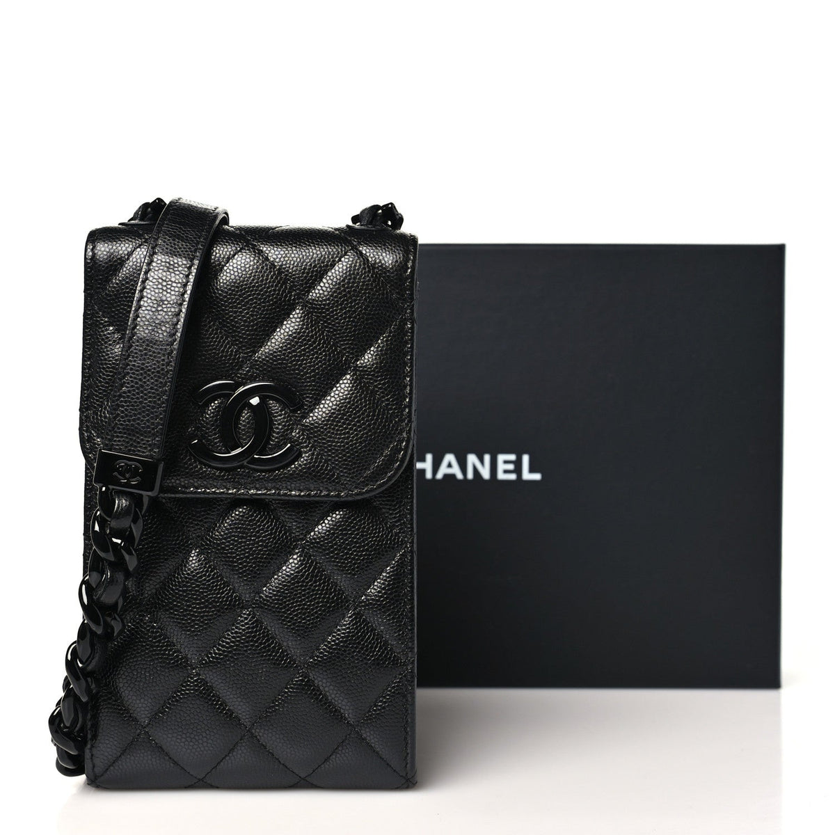 Quilted Caviar Clutch Bag