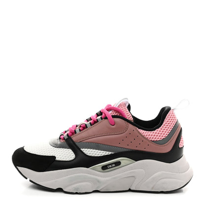 Christian Dior Mesh Calfskin Women's B22 Sneakers 40 Red