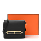 Hermes Evergrain Mini Sac Roulis Black