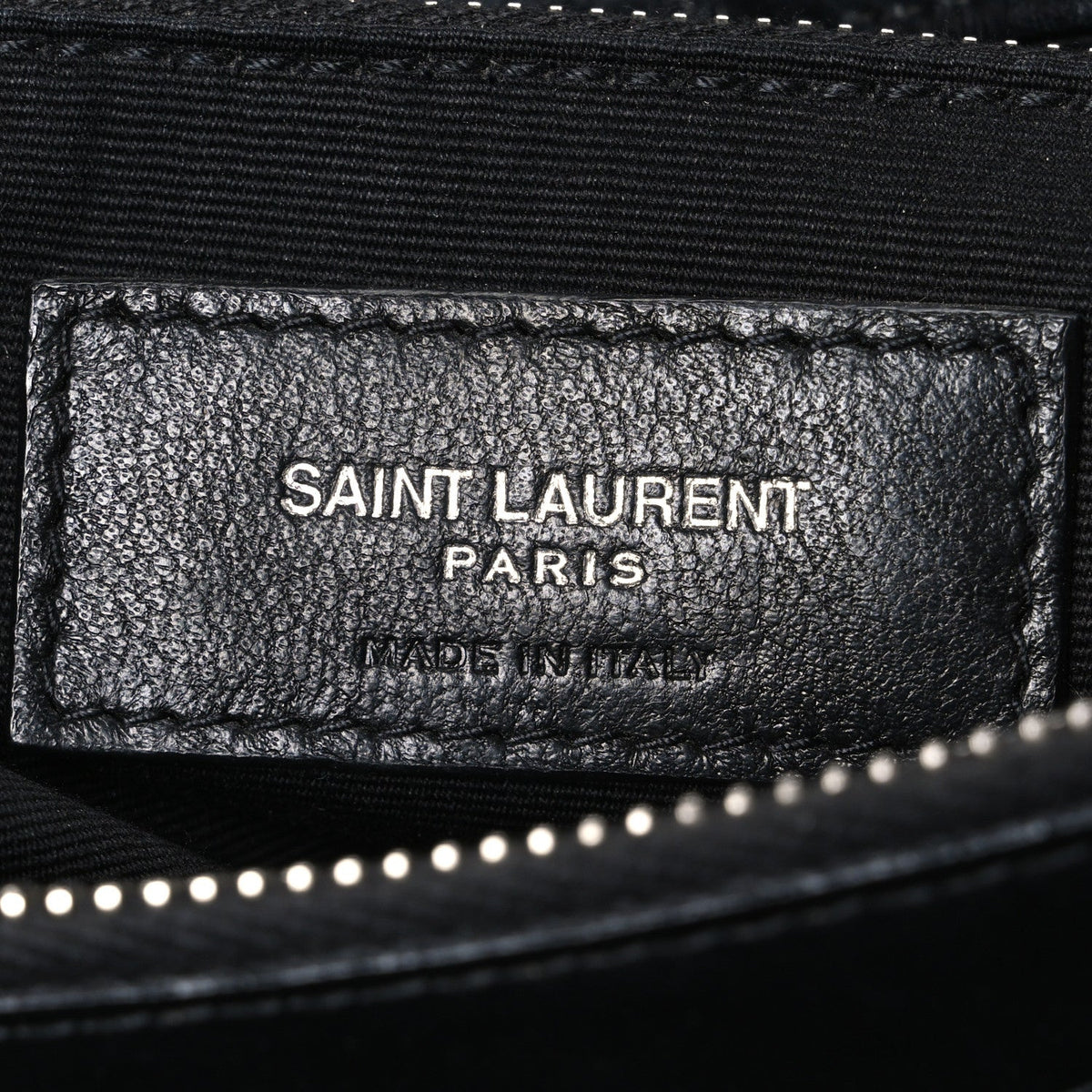 Saint Laurent Calfskin Y Quilted Monogram Medium Loulou Chain Satchel Black