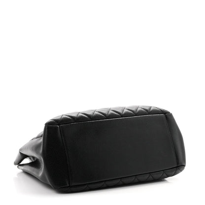 Quilted Caviar Tote Bag