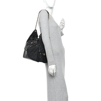 Medium Quilted Caviar Handbag