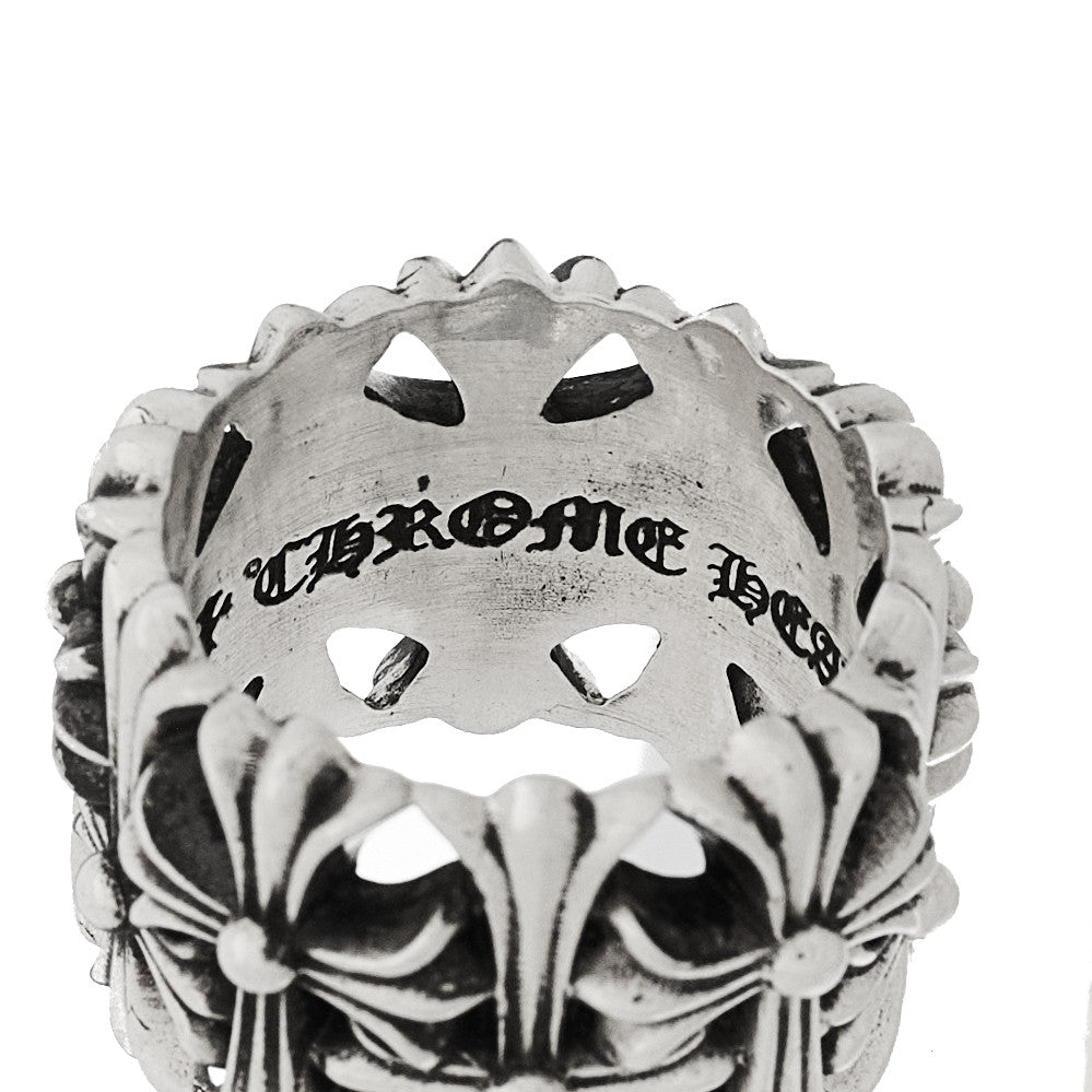 Chrome HeartsSterling Silver Cemetery Cross Ring 59 8.75