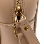 Saint Laurent Calfskin Matelasse Lou Camera Bag Dark Beige