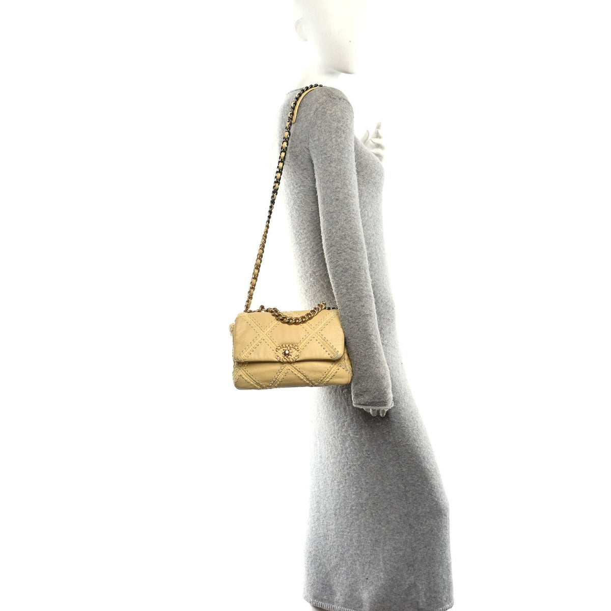 Medium Calfskin Flap Shoulder Bag
