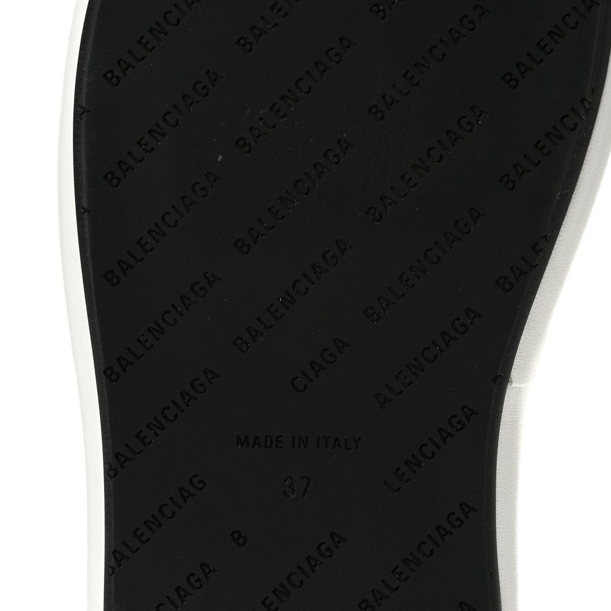 Balenciaga Smooth Nappa Women's Rise Wedge Sandals 37 White Black