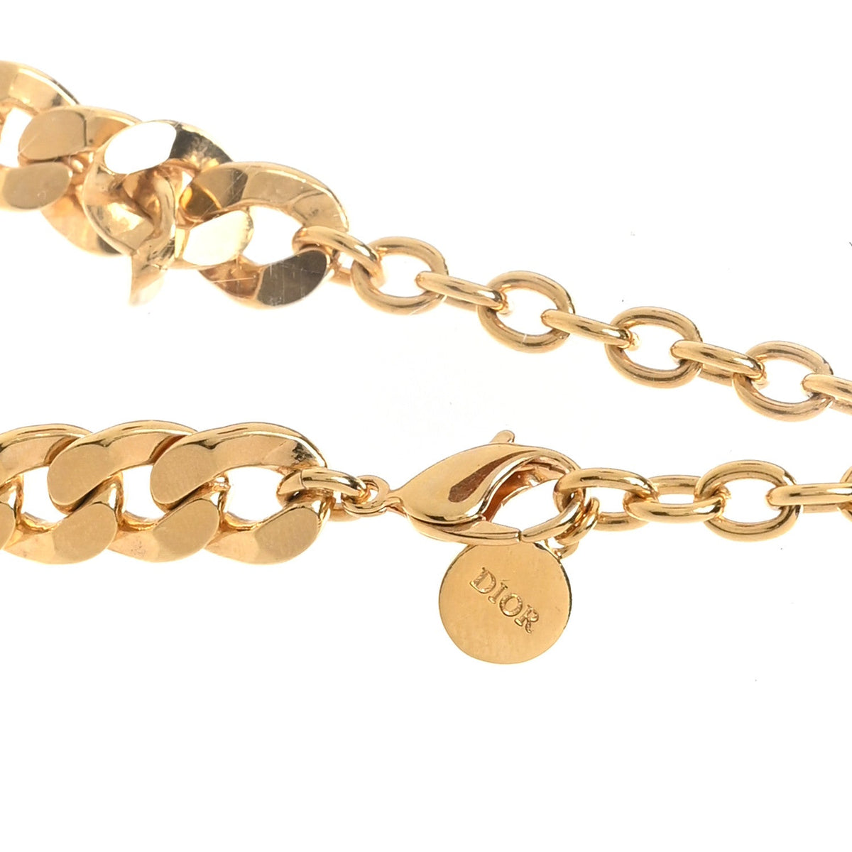 Christian DiorMetal CD Choker Necklace Gold