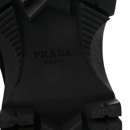 Prada Vitello Montana Neoprene Women's Combat Boots 36 Black