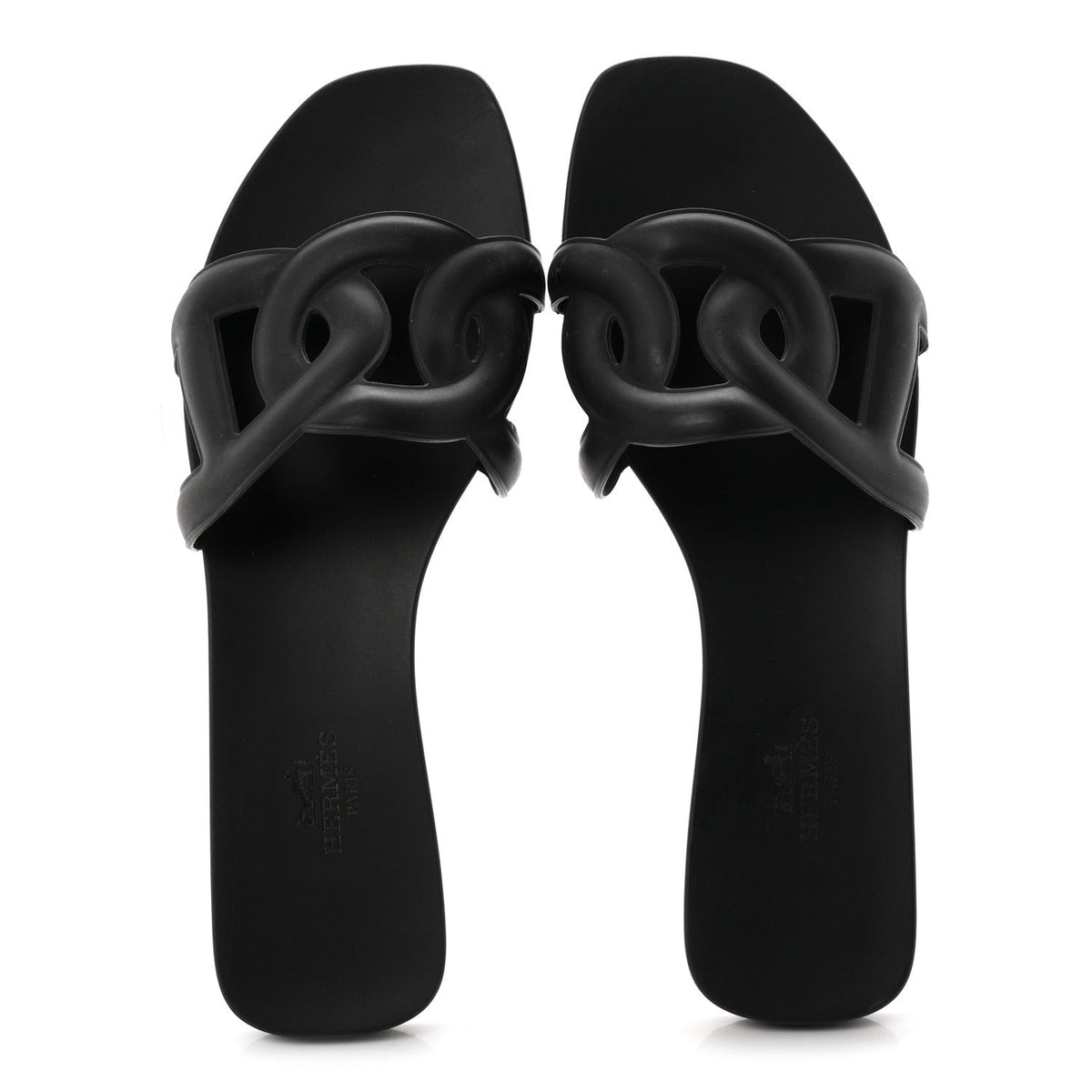 Hermes Rubber Aloha Women's Sandals Black