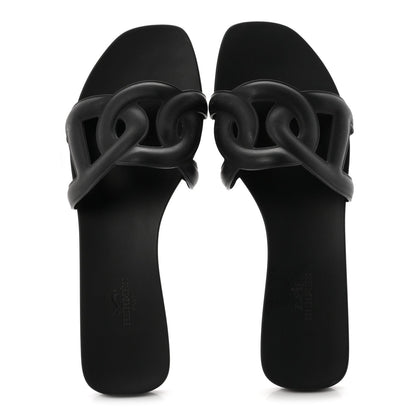 Hermes Rubber Aloha Women's Sandals Black
