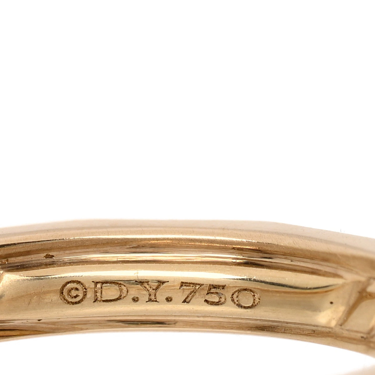 18K Yellow Gold Diamond DY Delaunay Band Ring 45 3.5