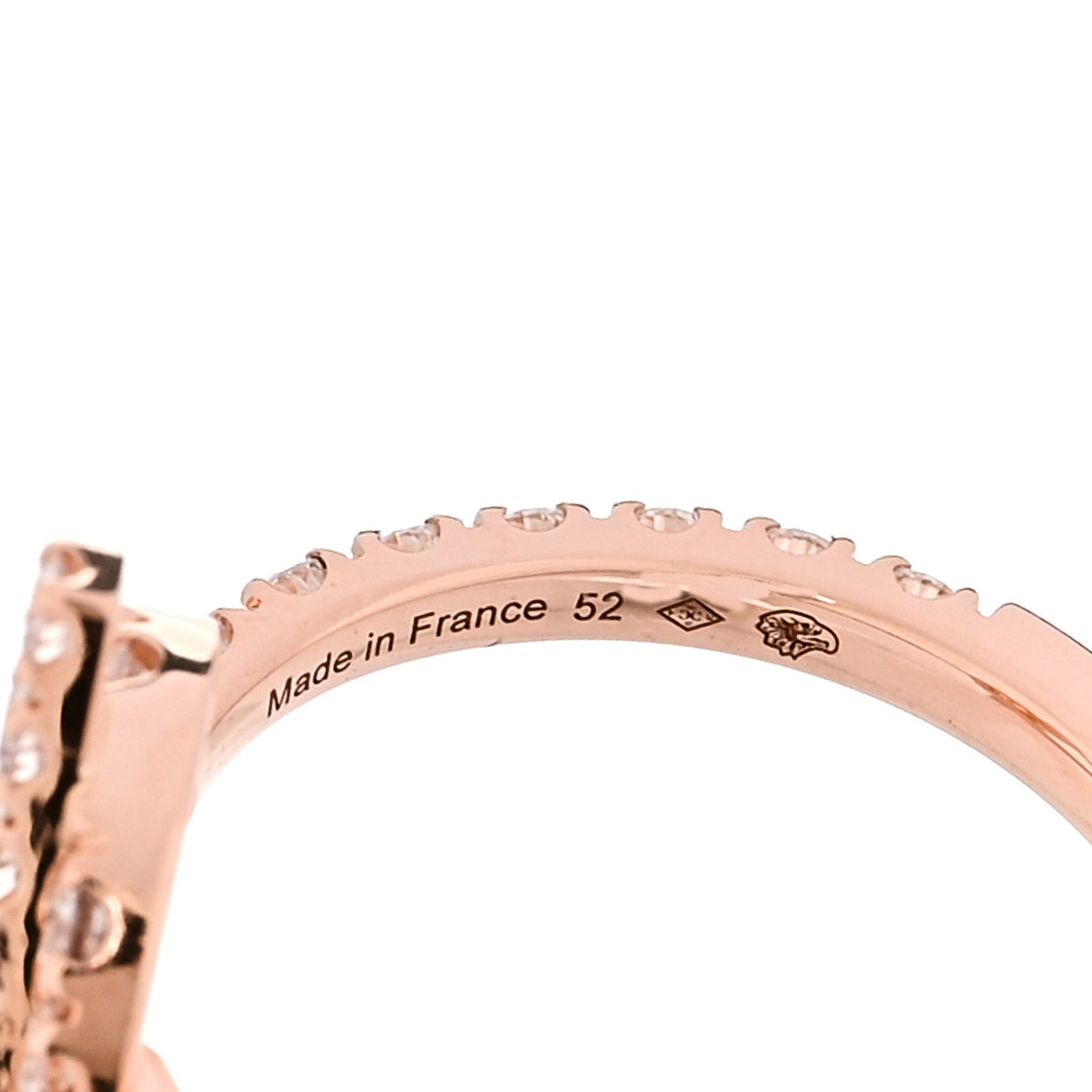 18K Rose Gold Diamond Finesse Ring 52 6