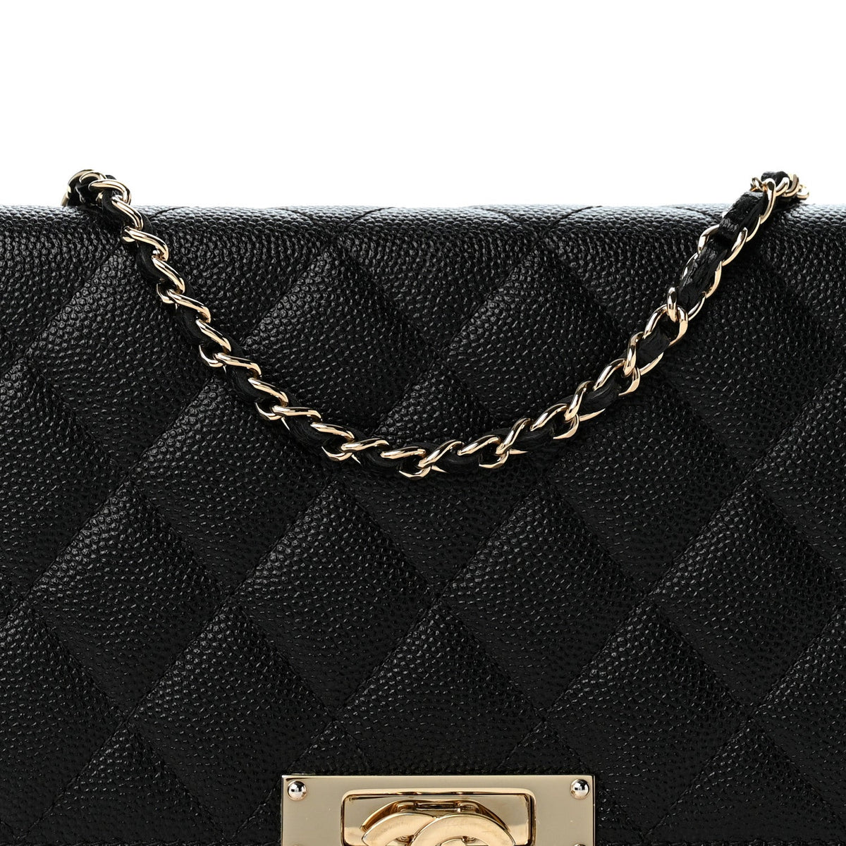Quilted Caviar Wallet Bag