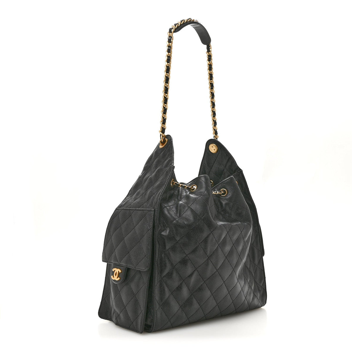 Medium Quilted Caviar Handbag