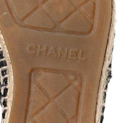Chanel Lace Women's CC Espadrilles Flats 36 Black