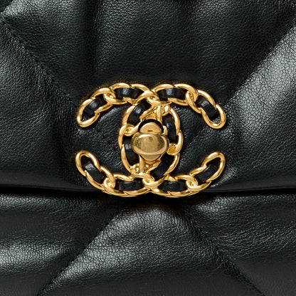 Medium Quilted Goatskin Flap Shoulder Bag
