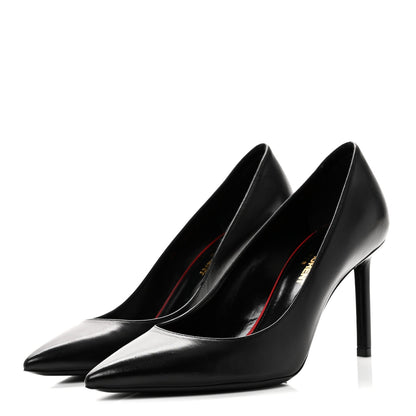Saint Laurent Calfskin Women's Anja 85 Pumps 36 Manto Naturale