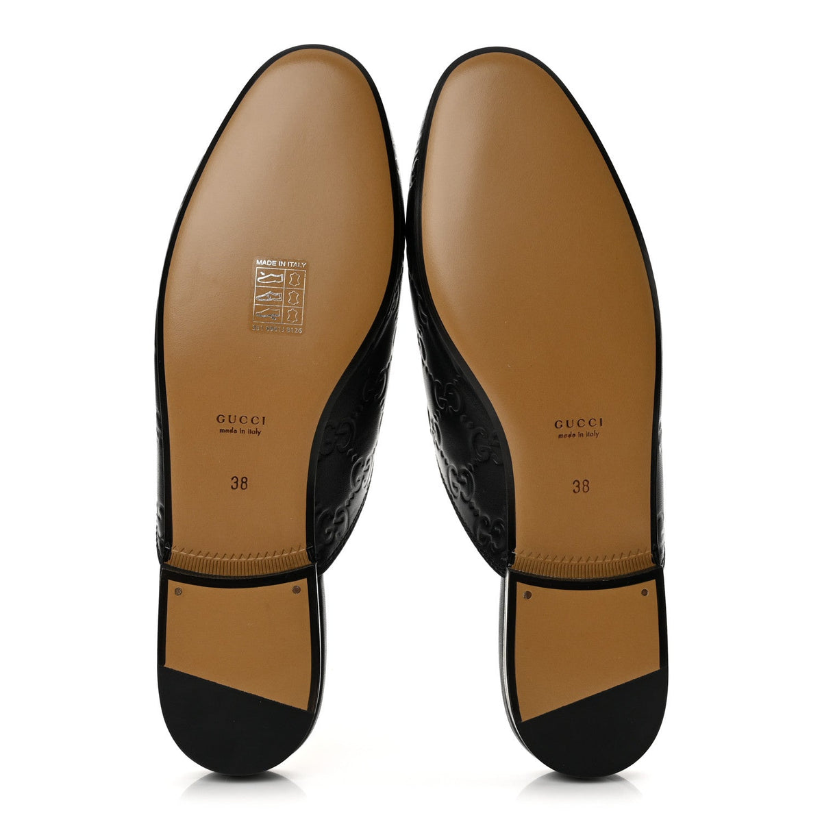 Gucci Guccissima Calfskin Women's Princetown Slippers 38 Black