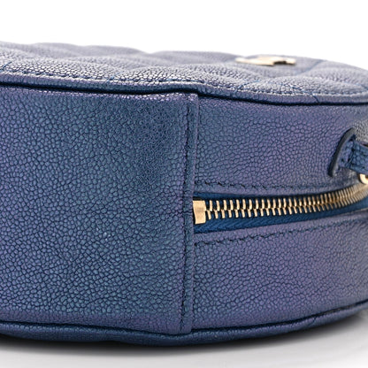 Quilted Caviar Clutch Bag