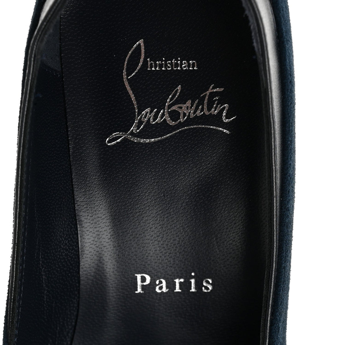 Christian Louboutin Suede Nappa Women's Miss Duvette 55mm Pumps 36.5 Marine