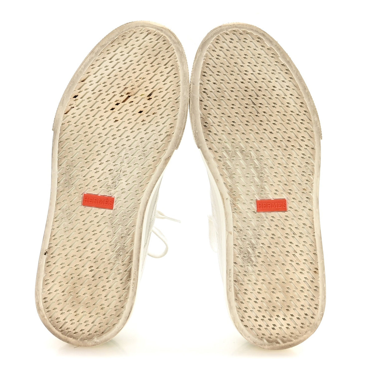 Hermès Crocodile Calfskin Women's Deep Sneakers 37.5 White Vert Jade
