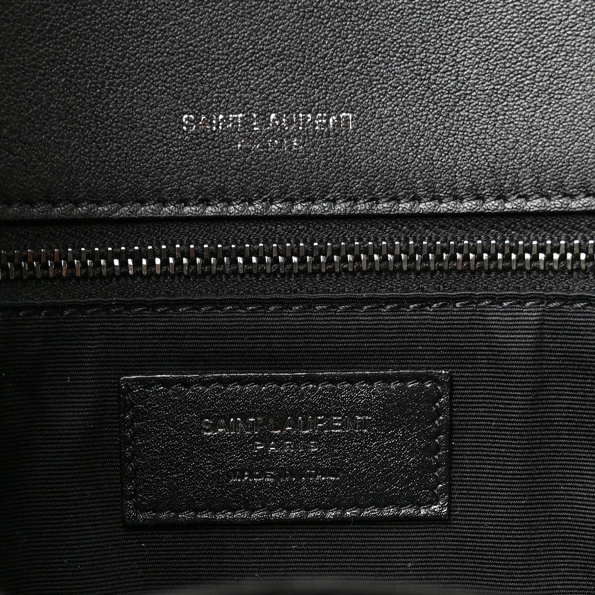 Saint Laurent Suede Monogram Medium Niki Chain Satchel Black