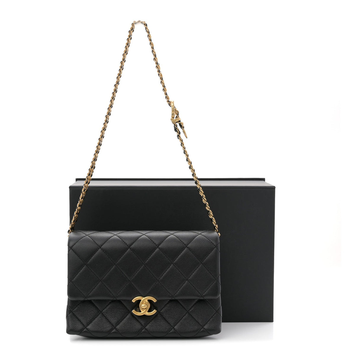 Mini Quilted Calfskin Flap Shoulder Bag