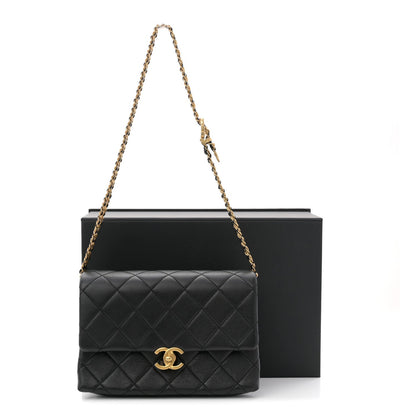 Mini Quilted Calfskin Flap Shoulder Bag