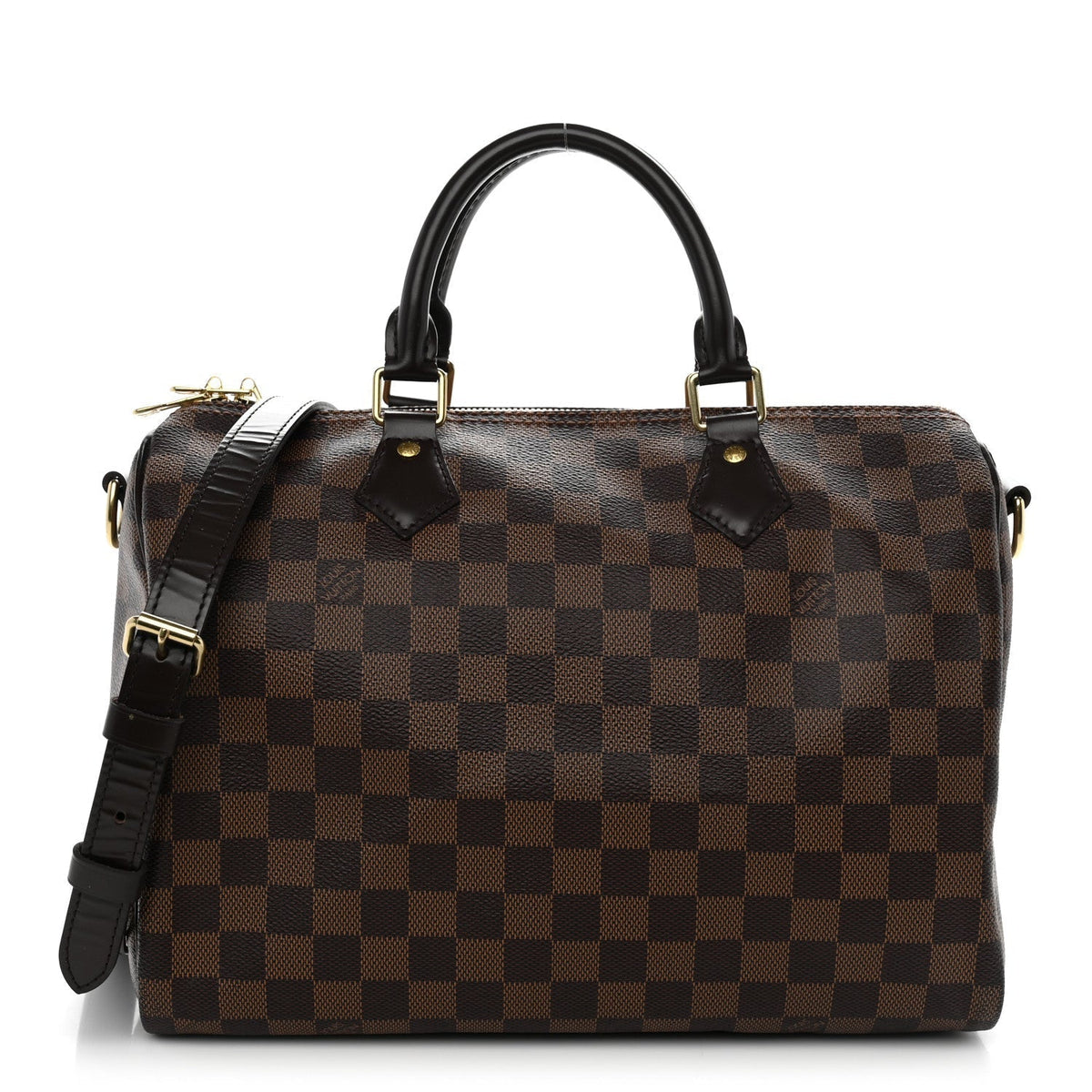 Louis Vuitton Damier Ebene Speedy Bandouliere 30 Brown