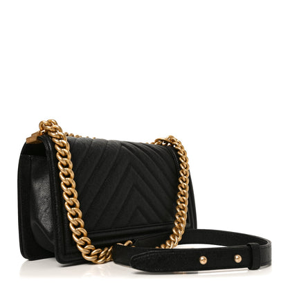Medium Quilted Caviar Flap Shoulder Bag