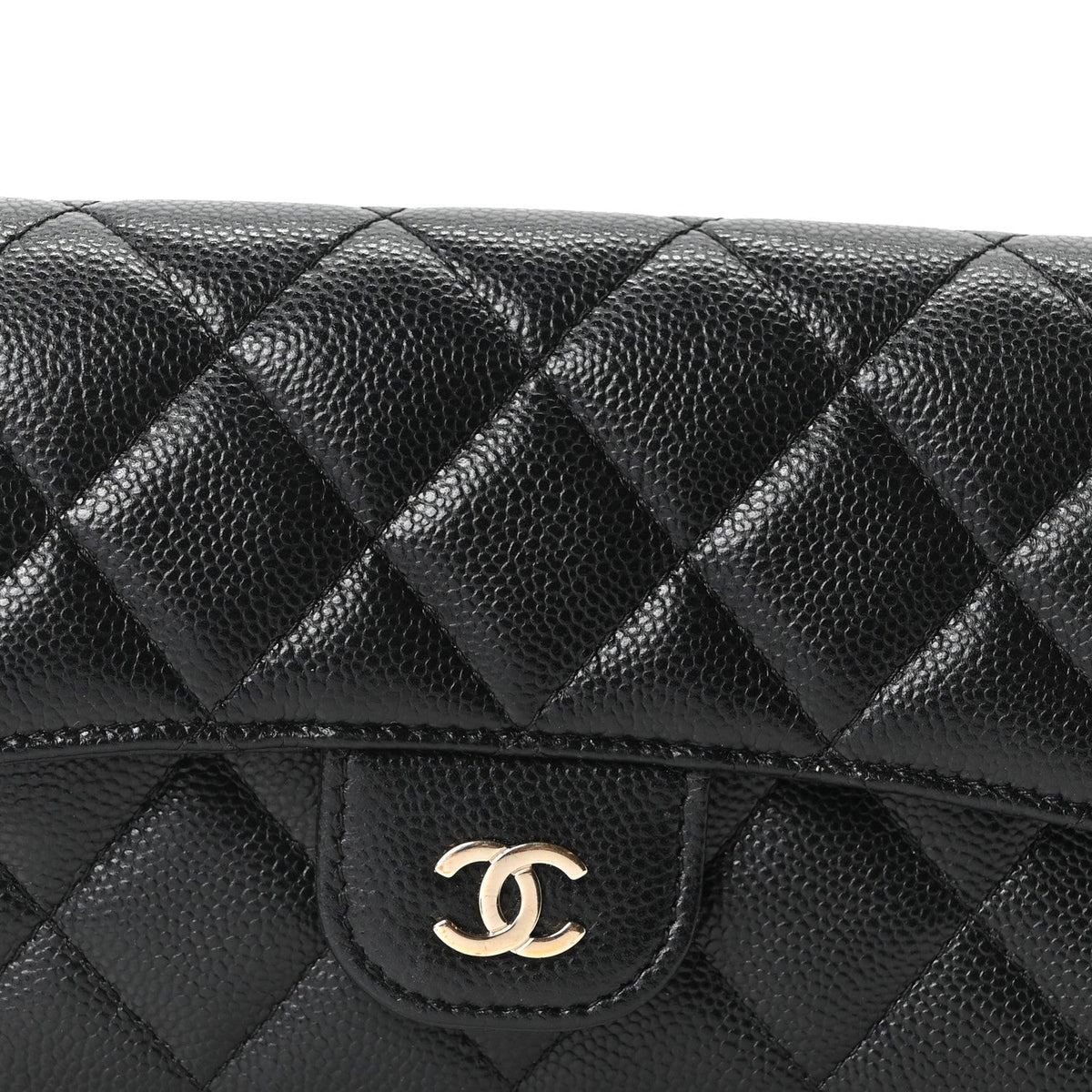 Quilted Caviar Flap Shoulder Bag