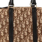 Christian Dior Monogram Canvas Boston Bag Brown