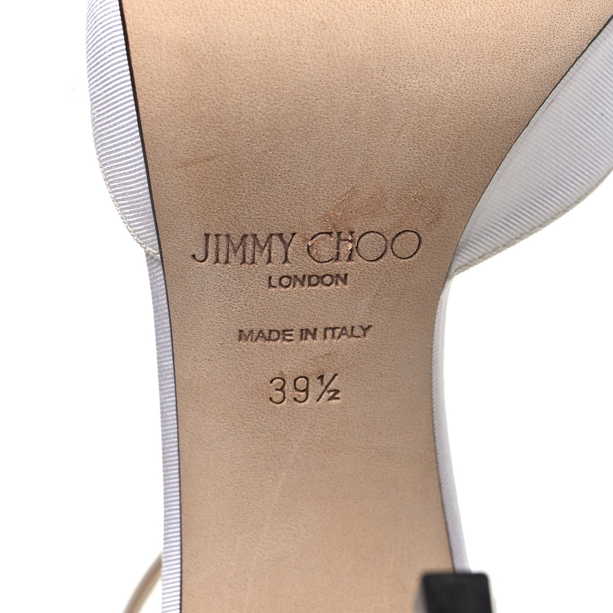 Jimmy Choo Satin Women's Averly Bow 100 Pumps 39.5 Latte