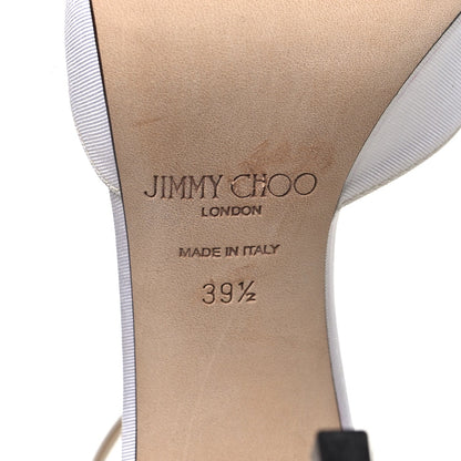 Jimmy Choo Satin Women's Averly Bow 100 Pumps 39.5 Latte