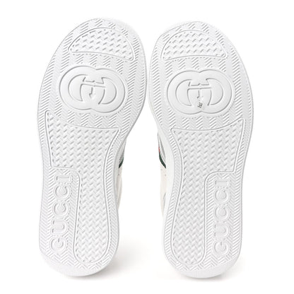 Gucci Metallic Nappa Web Women's Chunky Sneakers 38 Silver