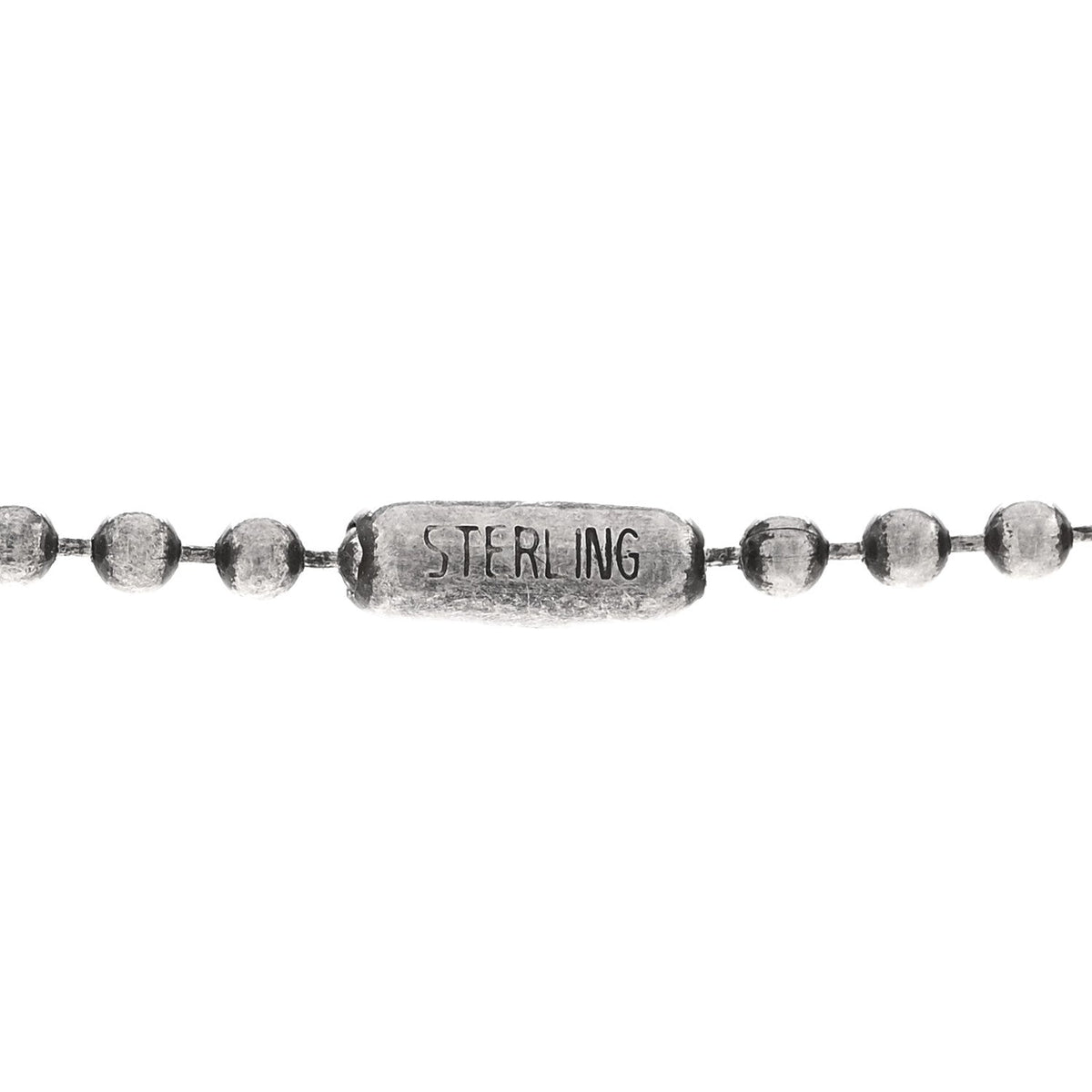 Chrome HeartsSterling Silver Tiny CH Cross Ball Pendant Necklace