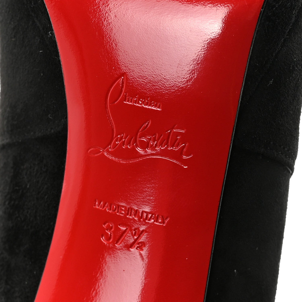 Christian Louboutin Suede Women's Crochinetta 100 Ankle Boots 38.5 Black