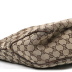 Gucci Monogram Canvas Piston Lock Tote Brown