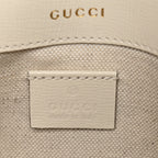 Gucci Calfskin Web Mini Horsebit 1955 Shoulder Bag Mystic White