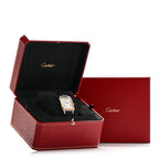 Cartier Stainless Steel 18K Pink Gold Alligator 31.4mm Santos Dumont Quartz Watch
