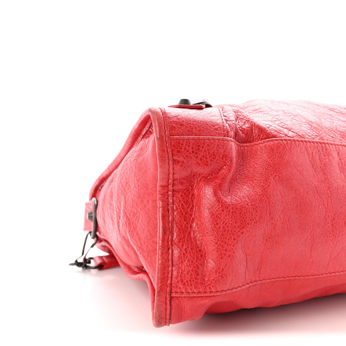 Agneau Classic Hardware City Rouge Coque Handbag