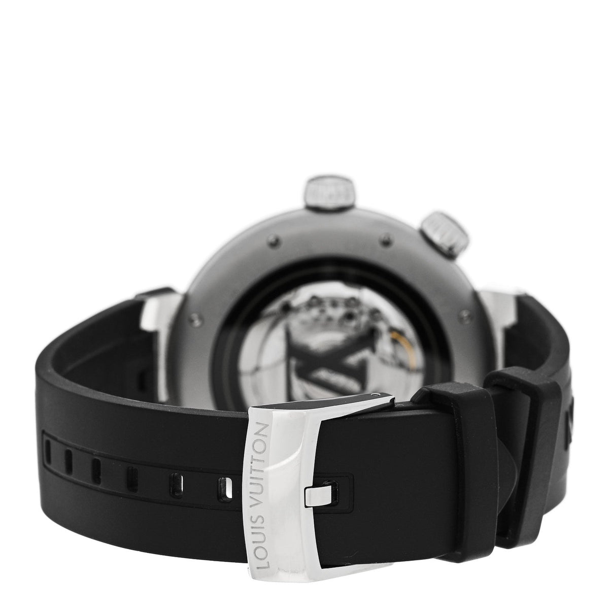 Louis Vuitton Stainless Steel Rubber 44mm Tambour Street Diver Watch Green