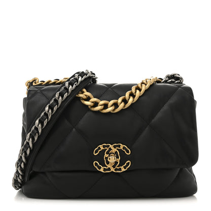 Medium Quilted Lambskin Flap Shoulder Bag