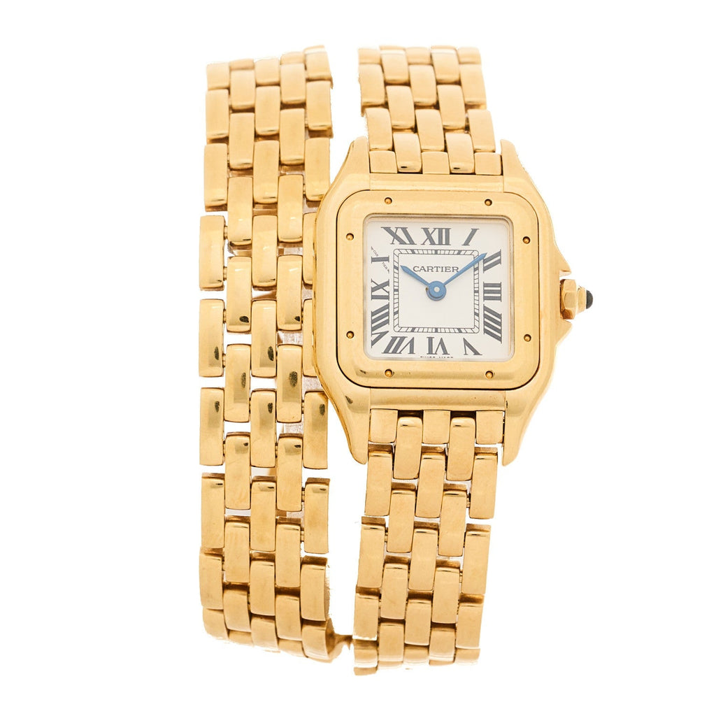 Cartier 18K Yellow Gold 22mm Panthere Double Loop Quartz Watch