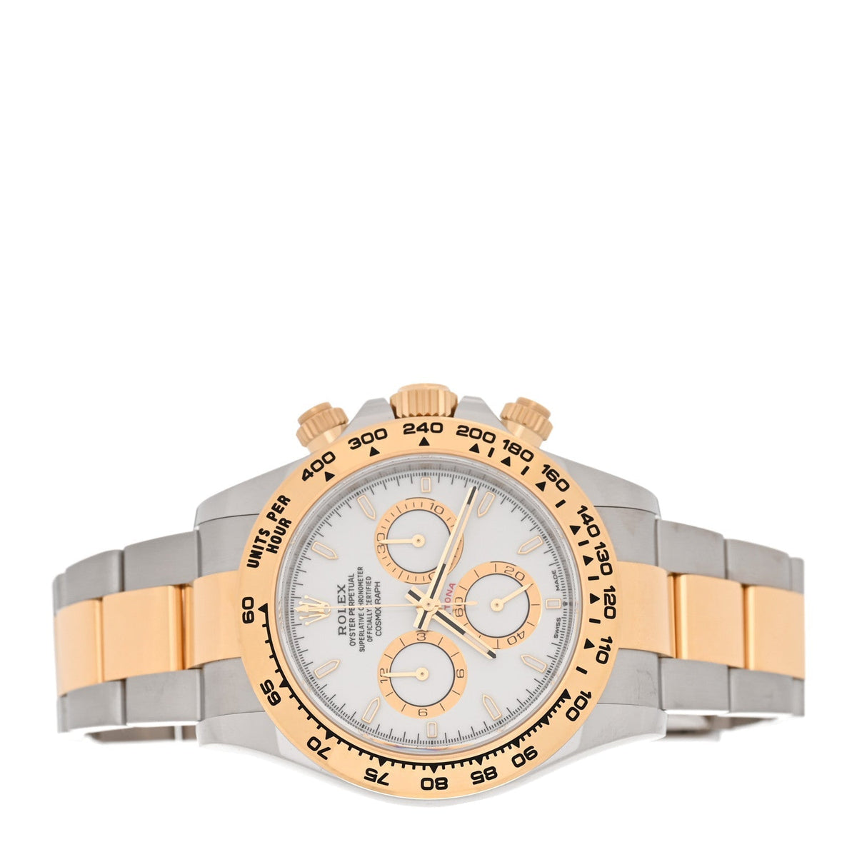 Rolex Steel Gold 40mm Cosmograph Daytona Watch White 126503