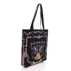Versace Canvas Underwater Medusa Tote Black Multicolor