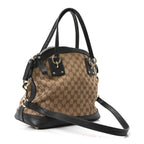 Gucci Monogram Medium Top Handle Bag Brown